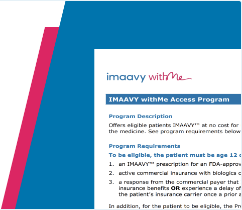 IMAAVY withMe Access Program Requirements — HCP